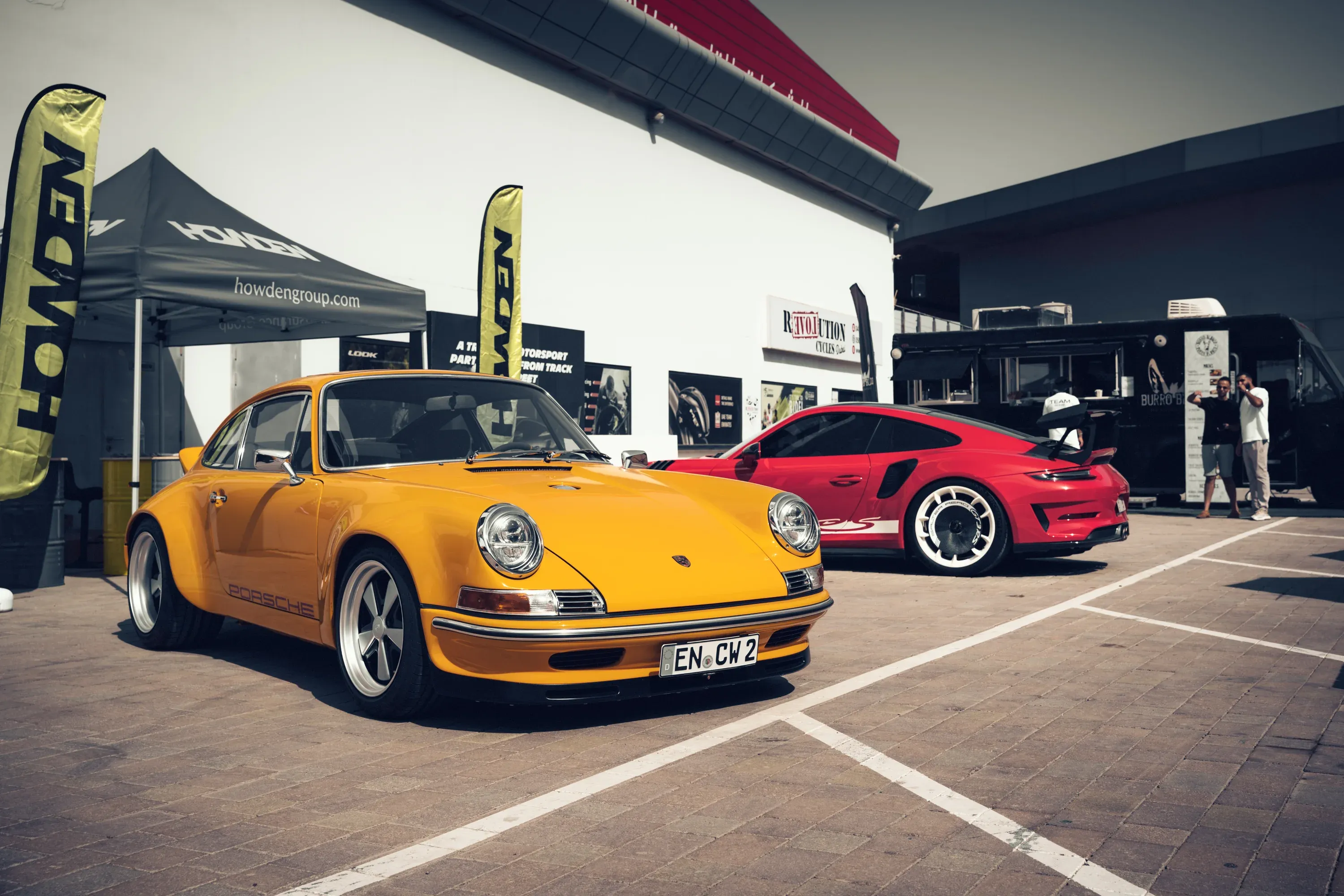 Interior detail of a classic car, luxurious leather and dashboard.
